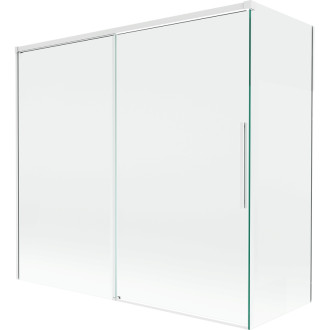 Mexen Rox 2-křídlá posuvná vanová zástěna 170 + 80 x 150 cm, průhledná, bílá - 8C9-170-080-20-00