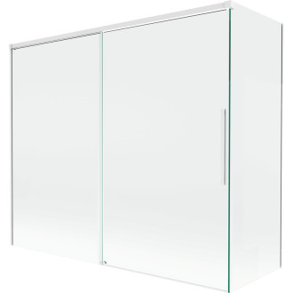 Mexen Rox 2-křídlá posuvná vanová zástěna 180 + 90 x 150 cm, průhledná, bílá - 8C9-180-090-20-00