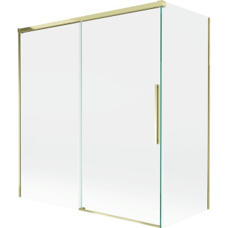 Mexen Rox 2-křídlá posuvná vanová zástěna 150 + 70 x 150 cm, průhledná, zlatá - 8C9-150-070-50-00