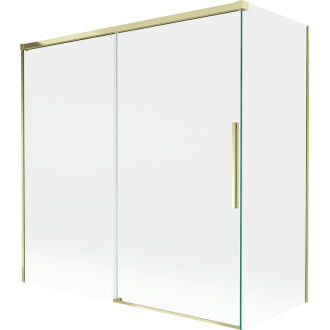 Mexen Rox 2-křídlá posuvná vanová zástěna 160 + 70 x 150 cm, průhledná, zlatá - 8C9-160-070-50-00