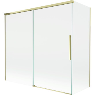 Mexen Rox 2-křídlá posuvná vanová zástěna 170 + 75 x 150 cm, průhledná, zlatá - 8C9-170-075-50-00
