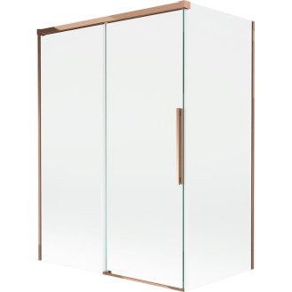 Mexen Rox 2dílná posuvná vanová zástěna 120 + 70 x 150 cm, průhledná, růžové zlato - 8C9-120-070-60-00