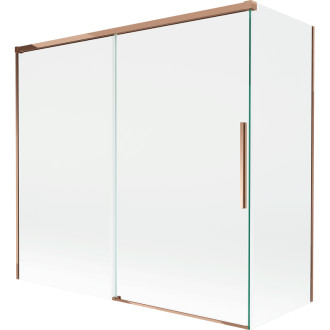 Mexen Rox 2dílná posuvná vanová zástěna 170 + 70 x 150 cm, průhledná, růžové zlato - 8C9-170-070-60-00