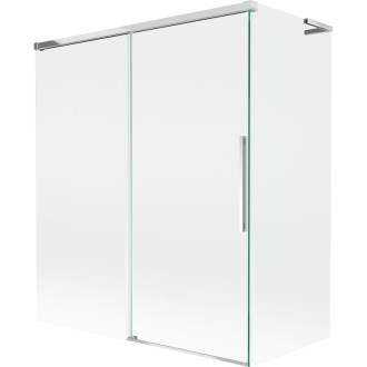 Mexen Rox L 2dílná posuvná vanová zástěna 140 + 70 x 150 cm, průhledná, chrom - 8C9L-140-070-01-00