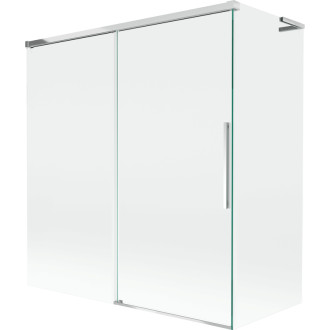 Mexen Rox L 2dílná posuvná vanová zástěna 150 + 70 x 150 cm, průhledná, chrom - 8C9L-150-070-01-00