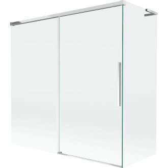 Mexen Rox L 2dílná posuvná vanová zástěna 160 + 80 x 150 cm, průhledná, chrom - 8C9L-160-080-01-00