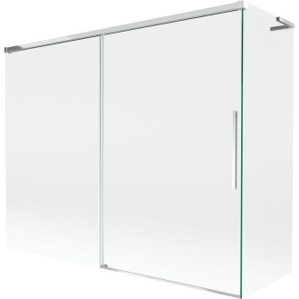 Mexen Rox L 2dílná posuvná vanová zástěna 190 + 90 x 150 cm, průhledná, chrom - 8C9L-190-090-01-00