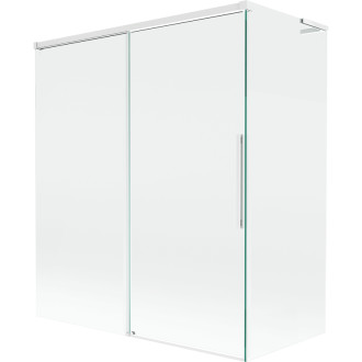 Mexen Rox L 2dílná posuvná vanová zástěna 140 + 70 x 150 cm, průhledná, bílá - 8C9L-140-070-20-00