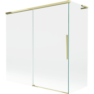 Mexen Rox L 2dílná posuvná vanová zástěna 160 + 70 x 150 cm, průhledná, zlatá - 8C9L-160-070-50-00