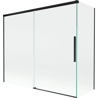 Mexen Rox 2-křídlá posuvná vanová zástěna 180 + 90 x 150 cm, průhledná, černá - 8C9-180-090-70-00