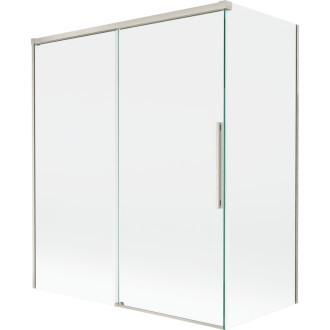 Mexen Rox 2-křídlá posuvná vanová zástěna 140 + 70 x 150 cm, průhledná, kartáčovaný nikl - 8C9-140-070-97-00