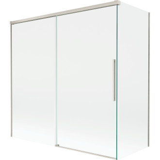 Mexen Rox 2-křídlá posuvná vanová zástěna 160 + 70 x 150 cm, průhledná, kartáčovaný nikl - 8C9-160-070-97-00