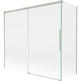 Mexen Rox 2-křídlá posuvná vanová zástěna 170 + 80 x 150 cm, průhledná, kartáčovaný nikl - 8C9-170-080-97-00