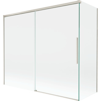 Mexen Rox 2-křídlá posuvná vanová zástěna 180 + 90 x 150 cm, průhledná, kartáčovaný nikl - 8C9-180-090-97-00