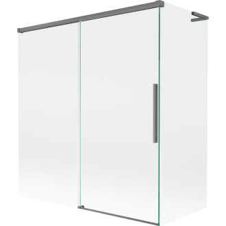 Mexen Rox L 2dílná posuvná vanová zástěna 150 + 70 x 150 cm, průhledná, stříbrná - 8C9L-150-070-95-00