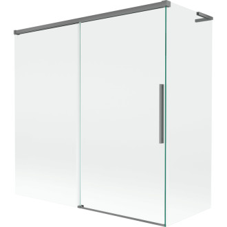 Mexen Rox L 2dílná posuvná vanová zástěna 160 + 70 x 150 cm, průhledná, stříbrná - 8C9L-160-070-95-00