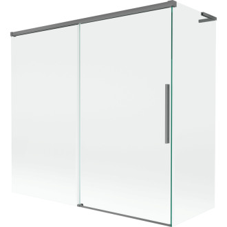 Mexen Rox L 2dílná posuvná vanová zástěna 170 + 70 x 150 cm, průhledná, stříbrná - 8C9L-170-070-95-00