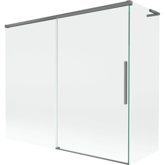 Mexen Rox L 2dílná posuvná vanová zástěna 180 + 80 x 150 cm, průhledná, stříbrná - 8C9L-180-080-95-00