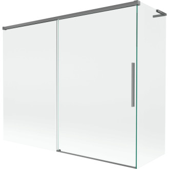 Mexen Rox L 2dílná posuvná vanová zástěna 190 + 90 x 150 cm, průhledná, stříbrná - 8C9L-190-090-95-00