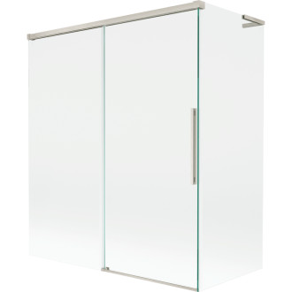 Mexen Rox L 2dílná posuvná vanová zástěna 140 + 70 x 150 cm, průhledná, kartáčovaný nikl - 8C9L-140-070-97-00