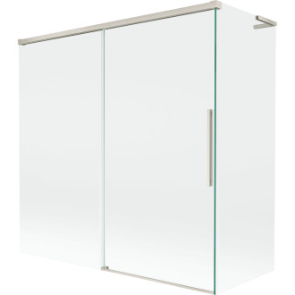 Mexen Rox L 2dílná posuvná vanová zástěna 160 + 80 x 150 cm, průhledná, kartáčovaný nikl - 8C9L-160-080-97-00