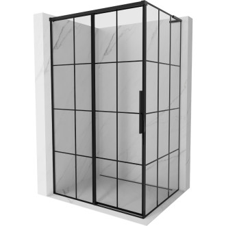 Mexen Rox L sprchový kout posuvný levý 95 x 75 cm, černý rošt, černá - 8C2L-095-075-70-77-L