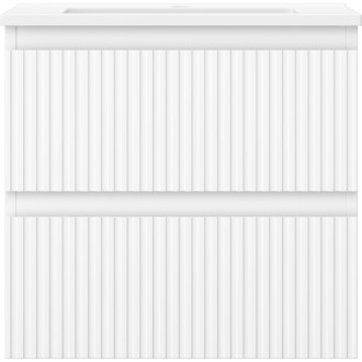 Koupelnová skříňka Mexen Rivel 50 cm s umyvadlem Otis, 2 zásuvky, drážkovaná, matná bílá - 91A20-05047-2-BFF01-W18M01