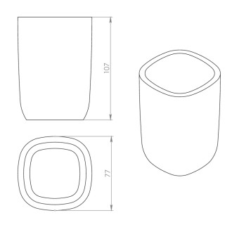 YLENIA sklenka na postavení, zelená