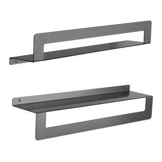 CLEO polička s držákem ručníků 500mm, gun metal