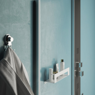 CLEO polička s držákem ručníků 500mm, zlato mat