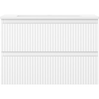 Koupelnová skříňka Mexen Rivel 70 cm s umyvadlem Otis, 2 zásuvky, drážkovaná, matná bílá - 91A20-07047-2-BFF01-W18M01