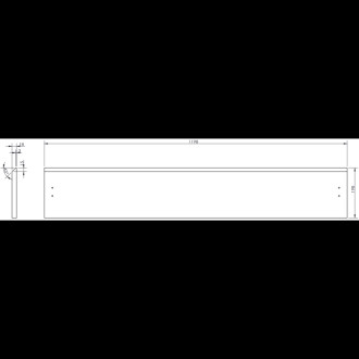 Koupelnová skříňka Mexen Rivel 120 cm s umyvadlem Vela, 2 zásuvky, drážkovaná, matně šedá/matně bílá - 91A20-12047-2-BFF62-W23M0