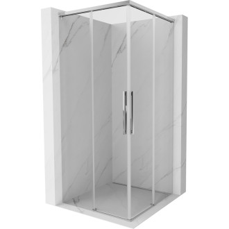 Mexen Rox Duo posuvný sprchový kout 90 x 90 cm, průhledný, chrom - 8C2D-090-090-01-00