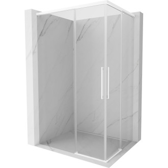 Mexen Rox Duo posuvný sprchový kout 100 x 80 cm, průhledný, bílý - 8C2D-100-080-20-00