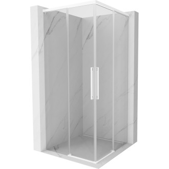 Mexen Rox Duo posuvný sprchový kout 95 x 95 cm, průhledný, bílý - 8C2D-095-095-20-00