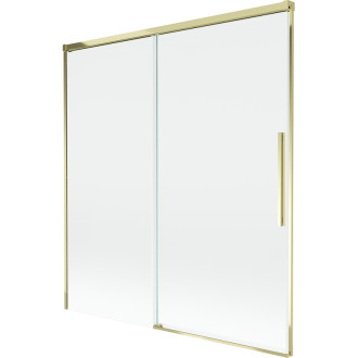 Mexen Rox 2-křídlá posuvná vanová zástěna 150 x 150 cm, průhledná, zlatá - 8C9-150-001-50-00