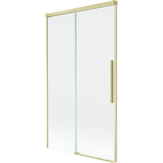 Mexen Rox 2dílná posuvná vanová zástěna 100 x 150 cm, průhledná, kartáčované zlato - 8C9-100-001-55-00