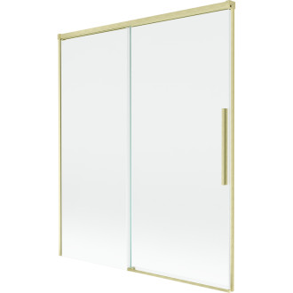 Mexen Rox 2dílná posuvná vanová zástěna 140 x 150 cm, průhledná, kartáčované zlato - 8C9-140-001-55-00