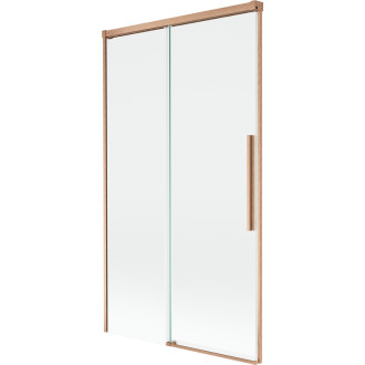 Mexen Rox 2-křídlá posuvná vanová zástěna 100 x 150 cm, průhledná, kartáčovaná měď - 8C9-100-001-65-00