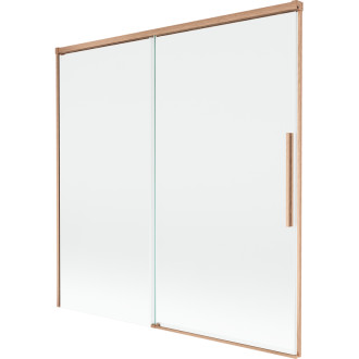 Mexen Rox 2-křídlá posuvná vanová zástěna 160 x 150 cm, průhledná, kartáčovaná měď - 8C9-160-001-65-00