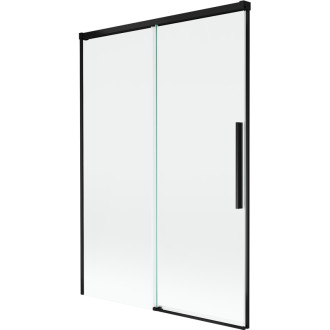 Mexen Rox 2dílná posuvná vanová zástěna 120 x 150 cm, průhledná, černá - 8C9-120-001-70-00