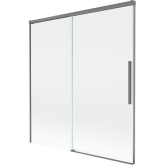 Mexen Rox 2dílná posuvná vanová zástěna 150 x 150 cm, průhledná, stříbrná - 8C9-150-001-95-00