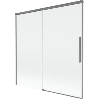 Mexen Rox 2dílná posuvná vanová zástěna 160 x 150 cm, průhledná, stříbrná - 8C9-160-001-95-00