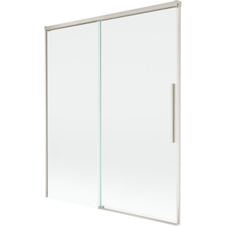 Dvoudílná posuvná vanová zástěna Mexen Rox 140 x 150 cm, průhledná, kartáčovaný nikl - 8C9-140-001-97-00