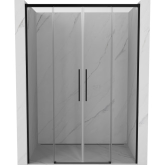 Posuvné sprchové dveře Mexen Rox 140 cm, průhledné, černé - 8C2-140-002-70-00