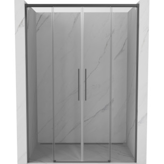 Posuvné sprchové dveře Mexen Rox 160 cm, průhledné, stříbrná - 8C2-160-002-95-00