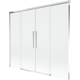 Mexen Rox 2-křídlá posuvná vanová zástěna 190 x 150 cm, průhledná, chrom - 8C9-190-002-01-00