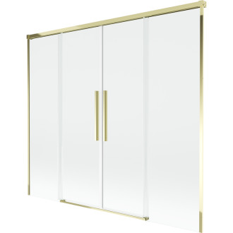 Mexen Rox 2dílná posuvná vanová zástěna 190 x 150 cm, průhledná, zlatá - 8C9-190-002-50-00