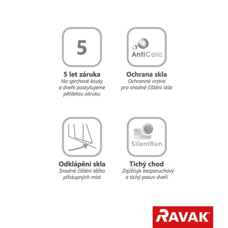 Ravak BLCP4-80 bright alu+Transparent 3B240C00Z1