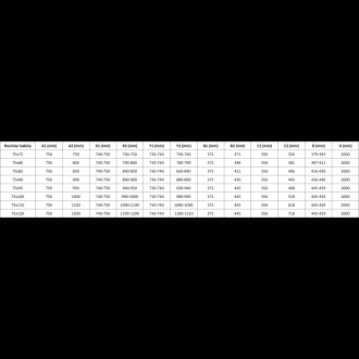 Mexen Rox Duo posuvný sprchový kout 80 x 75 cm, průhledný, černý - 8C2D-080-075-70-00